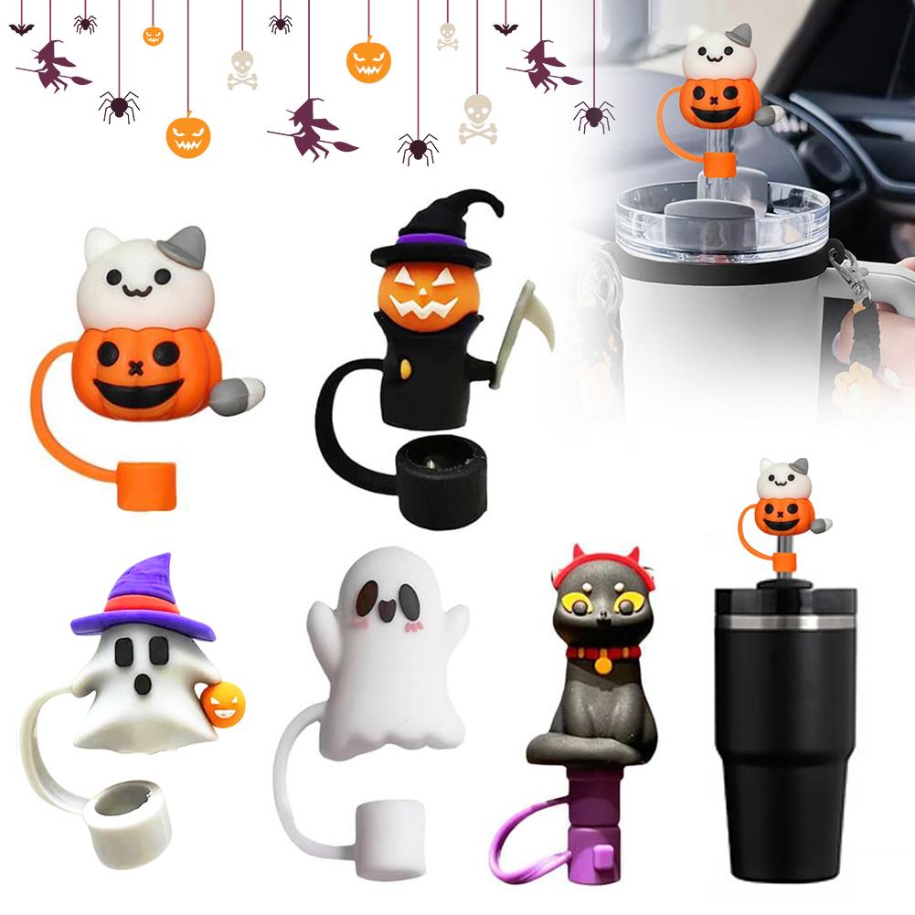 Ghosts Shaped Silicone Straw Stopper Universal Dust-Proof Straw Stopper For Home Kitchen China Mainland