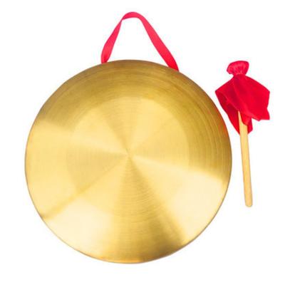 Kachar Gong with Drumsticks, Chinese Percussion Instrument, Handheld Drum for Events, Signals, Festivals (32cm)
