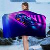 Sports Car Racing Car Bath Towel Microfiber Soft Water Absorbing Breathable For Girl Kids Decorative Cartoon Beach Towel