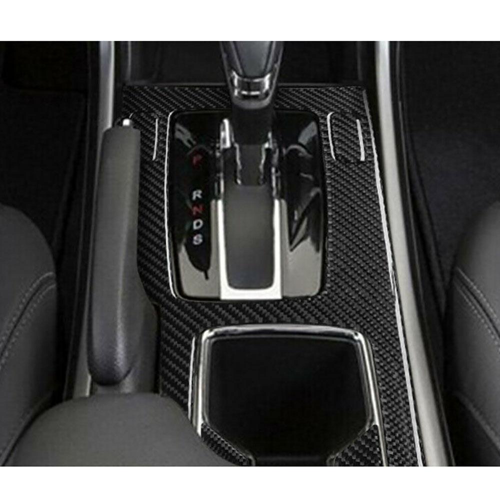 6 x Carbon Fiber Car Gear Shift Cover Trim For Honda Accord 2013 2014 2015-2017