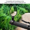 2pcs Adjustable Rotate Bicycle Auxiliary Rearview Mirror Handlebar Mount Wide-Angle Convex Cycling Rear View Mirrors Accessories
