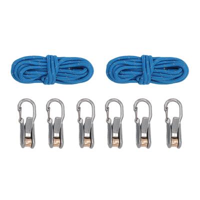 Rope with Roller Tensioner Retractable Adjustable Rope Tightening Tensioner Set for Ship Kayak