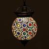 Hanging Round Glass Lamp, Beige