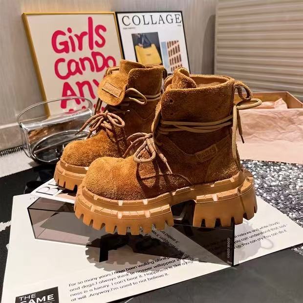 Plateau Damen Stiefeletten Mittelhohe Absätze Designer Wintermode Stiefel Neue Sportmarke Chelsea Boots