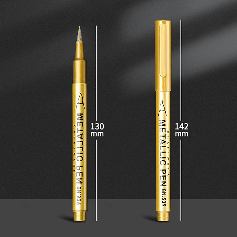 5Pcs Permanent Metallic Marker Pen Waterproof Permanent Paint Marker Pen For Rock Mug Ceramic Glass DIY Painting Supplies