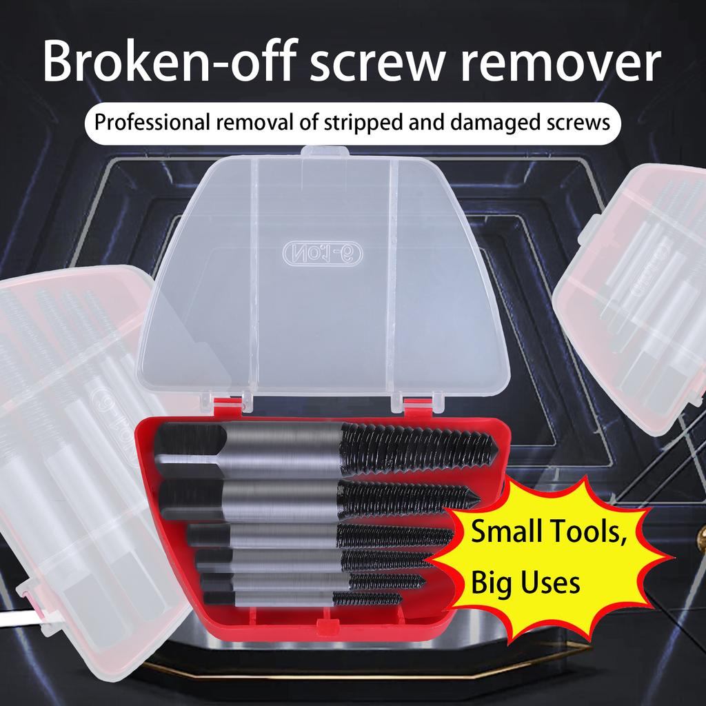 6-teiliges professionelles Schraubenausdreher-Set Geeignet für abgebrochene Schrauben und Bolzen bei Sanitärreparaturen Entfernen beschädigter Schraubenrohre