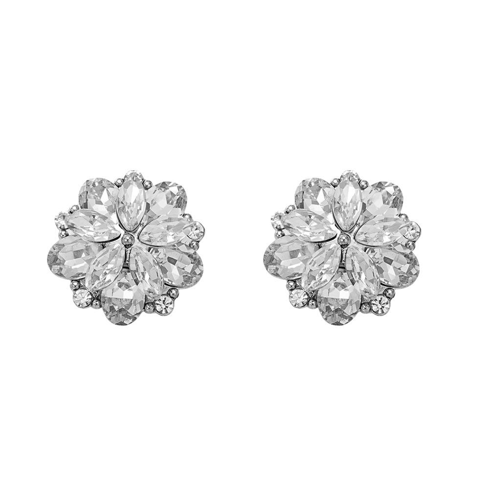 2pcs Diamond Embedded Decorative Buttons Metal Alloy Diamond Layered Buttons  Fur Coat Handmade DIY