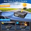 RV Tire Pressure Monitoring System -TPMS Tire Pressure Monitor With 6 Sensors,M12-3 TPMS Solar Charge & USB Color LCD Display, 0-9.9BAR/144PSI Range,