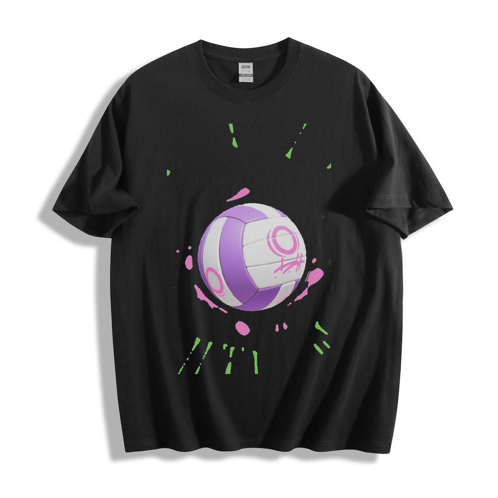 Volleyball Pink and Green Graffiti Splat T-Shirt