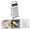 COLLBATH Multifunctional Grater/Slicer, 4-Sided Box Grater, Stainless Steel Cheese Grater, Vegetable Chopper, Handheld Kitchen Utensil for Vegetable C