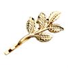 Fashion Lovely Women Girl Alloy Golden Leaf Hair Clip Pin Accessory Xmas Gift