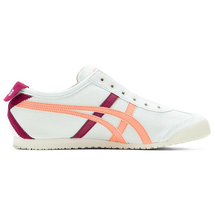 Onitsuka Tiger Mexico 66 Slip-On Comfortable Lightweight Durable Low-Top Running Shoes Women sneaker White Orange Purple 1182A087-400
