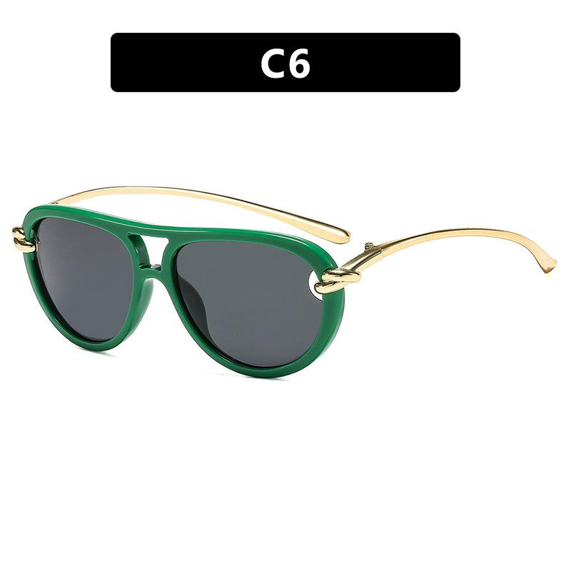 Vintage Pilot Sunglasses Women For Men Luxury Brand Designer Sun Glasses Punk Popular Big Frame Outdoor Rope Eyewear Uv400