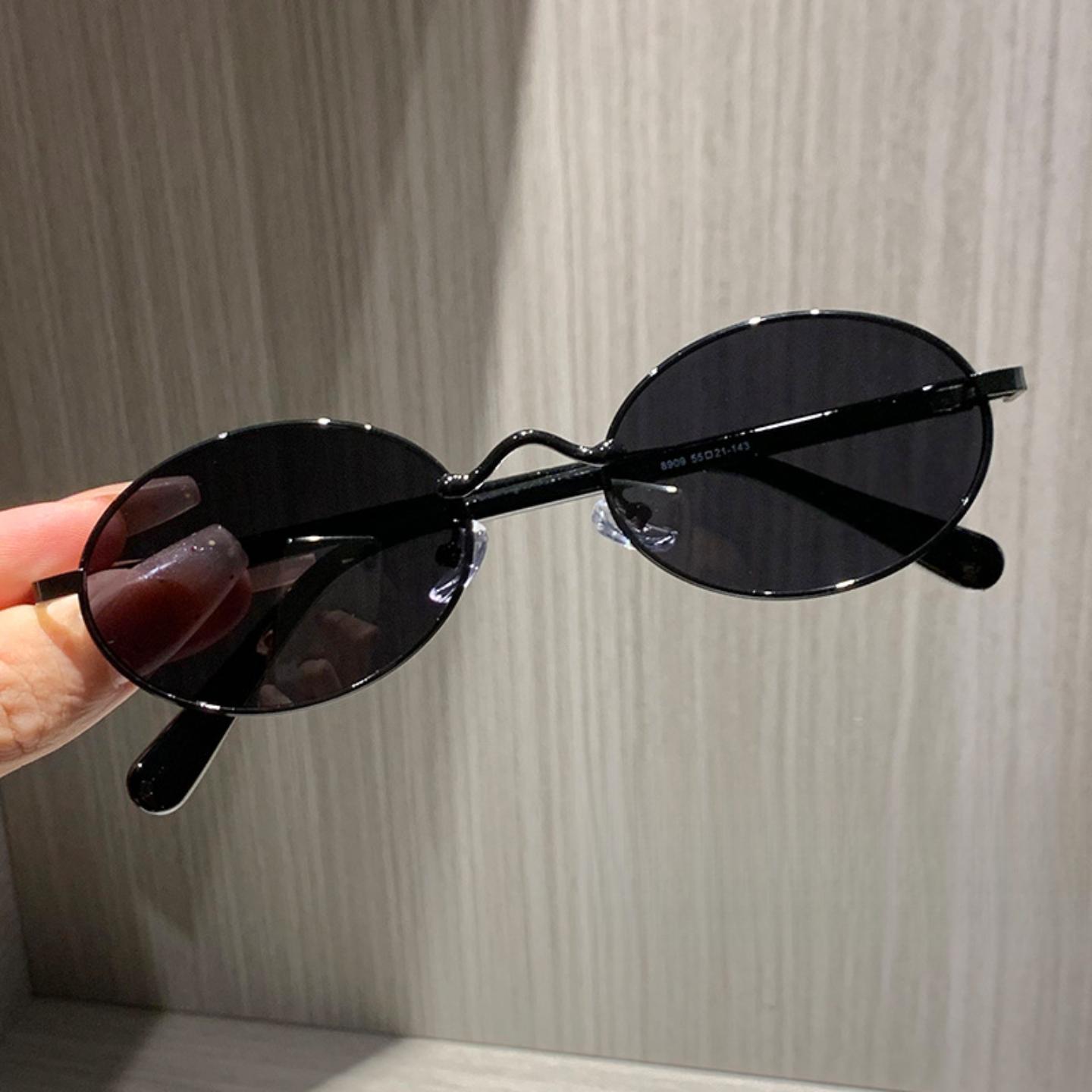 Oval Frame Polarized Sunglasses for Women, Old Money Quiet Luxury UV400 Eyewear Anti-Glare Shades for Driving Travel Outdoor