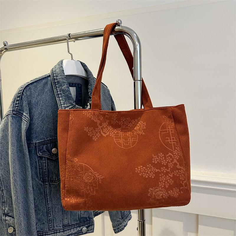 Genți de umăr florale de mare capacitate pentru femei, geantă casual din pânză, genți de cumpărături feminine versatile, genți noi la modă