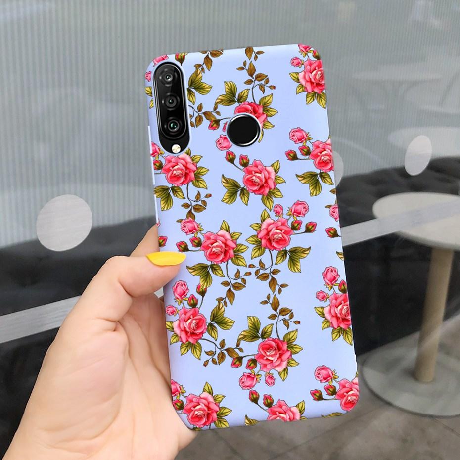 For Huawei P30 Lite Phone Case Flower Girl Pattern Soft Silicon Cover For Huawei P30 Pro Lite Case Cute Funda P 30 P30lite Cases
