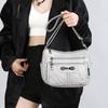 Soft Leather Crossbody Bag Women's Multi-layer Shoulder Bag Middle-aged Mother Bag