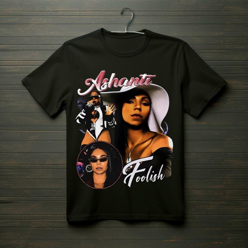 Ashanti Retro Rap Hip Hop Vintage Unisex T-Shirt Unisex T-Shirt S