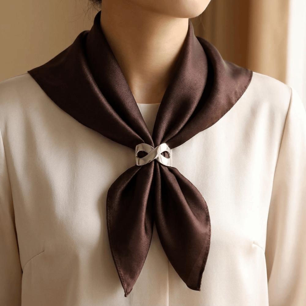 Smooth Irregular Bow Scarf Buckle Multifunctional Shawl Clasp Clothes Corner Clip  Knotted Button