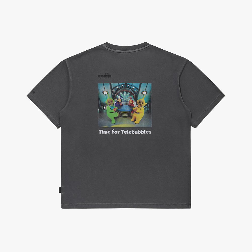 Diadora Teletubbies Washed Graphic Short Sleeve T-Shirt Grey