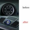 For Porsche Panamera 2010-2016 ABS Blue Center Console Clock Ring Cover Trim 1pc