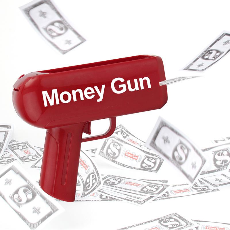 Big Power New Fantastic Banknote Spray Money Gun Money Gun Dollar Shot Money Spit Gun Wedding Toy