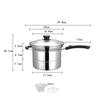 Saucepan with Lid Cheese Soup Portable Multipurpose Pasta Small Sauce Pot for Restaurants Kitchen Home Teahouse Restaurant