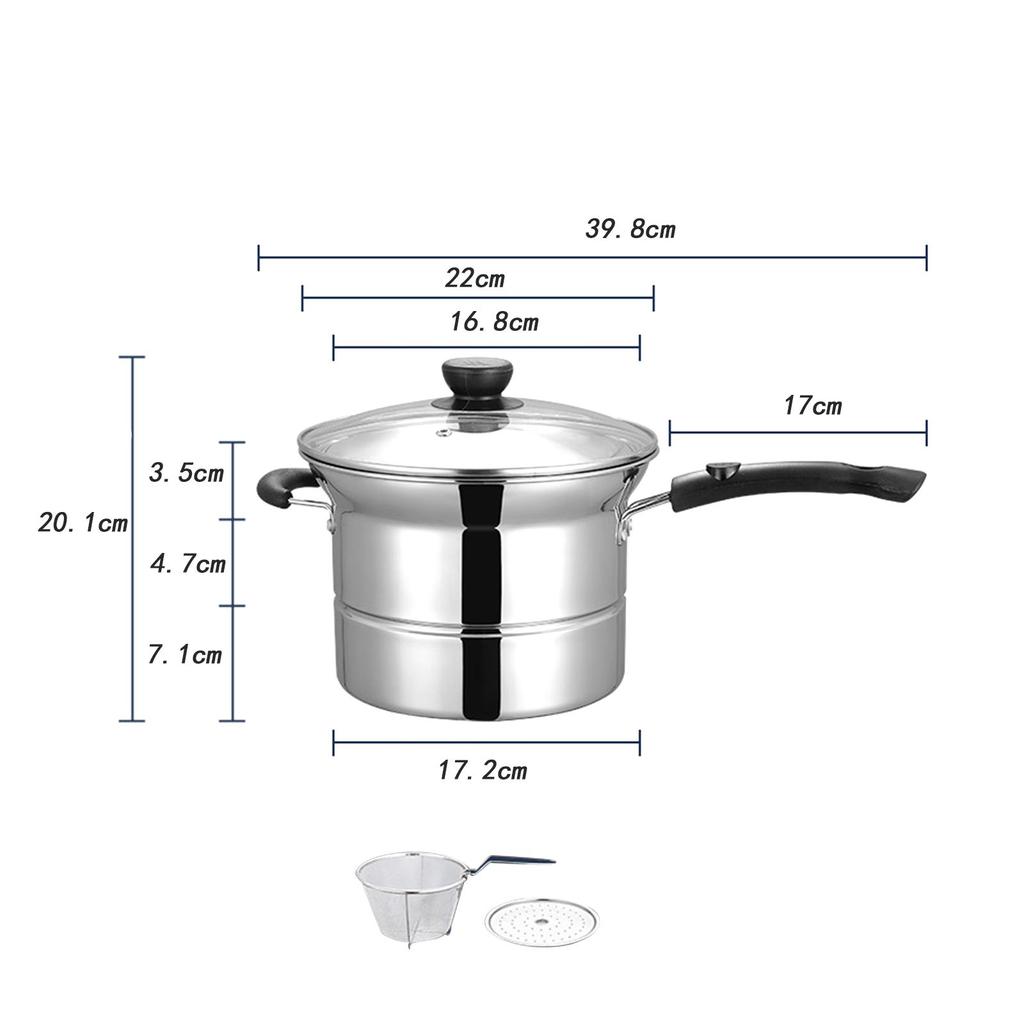 Saucepan with Lid Cheese Soup Portable Multipurpose Pasta Small Sauce Pot for Restaurants Kitchen Home Teahouse Restaurant