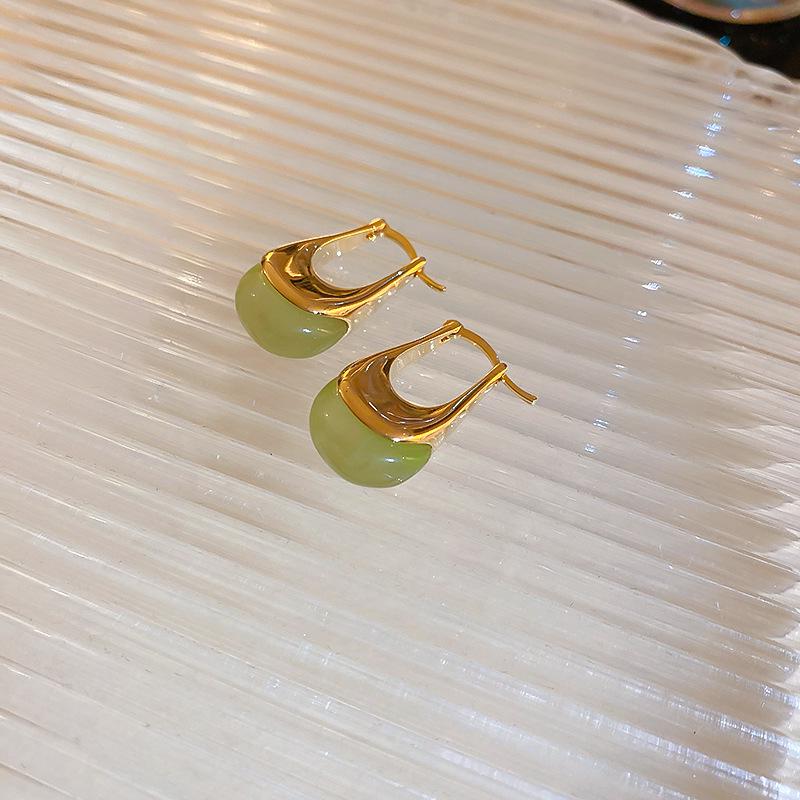 Real Gold Plated Wrinkled Circle Ear Cuffs - Elegant Metal Design Fashion Earrings for Women