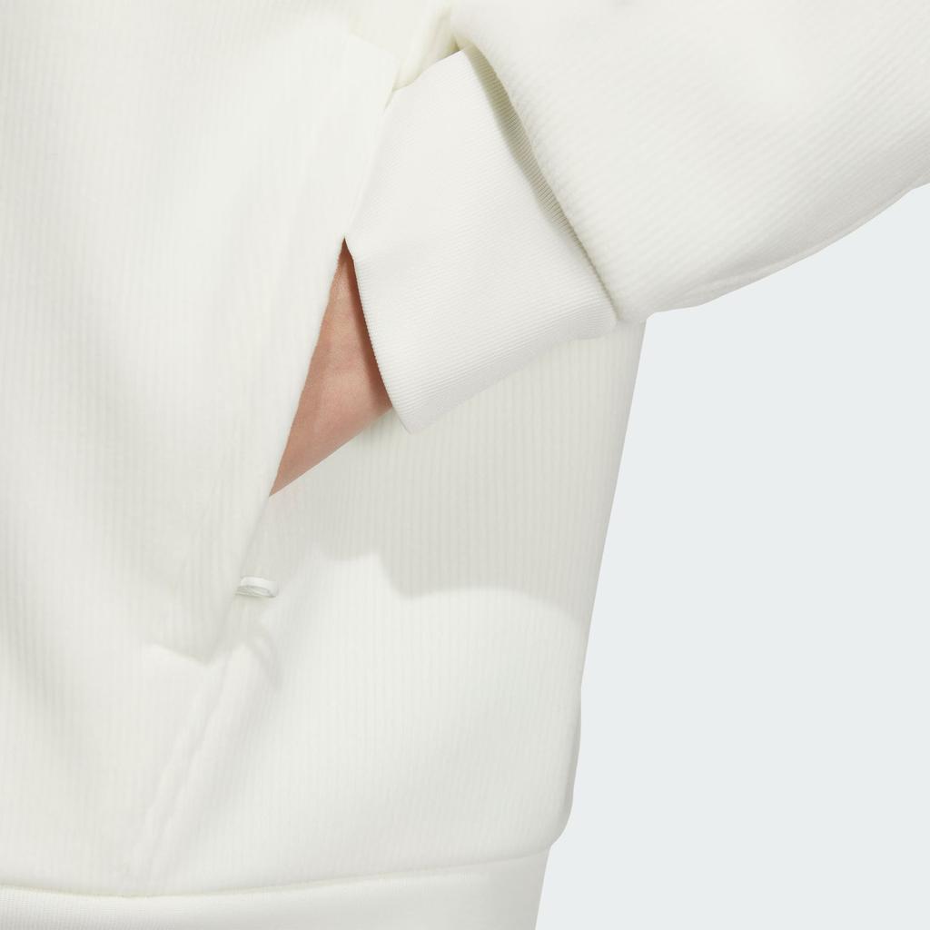 Adidas Lounge Bonded Warm Logo Sports Casual Long Sleeve Jacket Women Jackets Han-Jade-White JJ3546