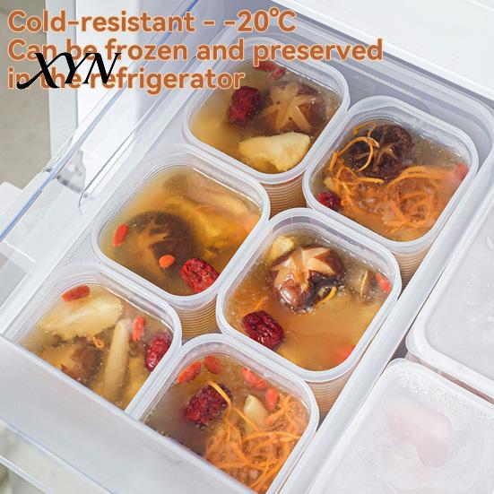 Freezer Soup Containers Packaging Box, with Sealed Lids, Food-Grade PP And Microwave Safe Container Containers, Leak-Proof Stackable Storage