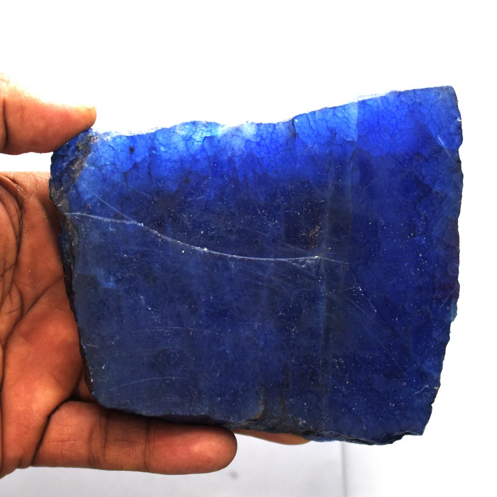 Natural Blue Sapphire Loose Gemstone Dyed Uncut Raw Rough Raw 1900.0 ct September Birthstone Gift