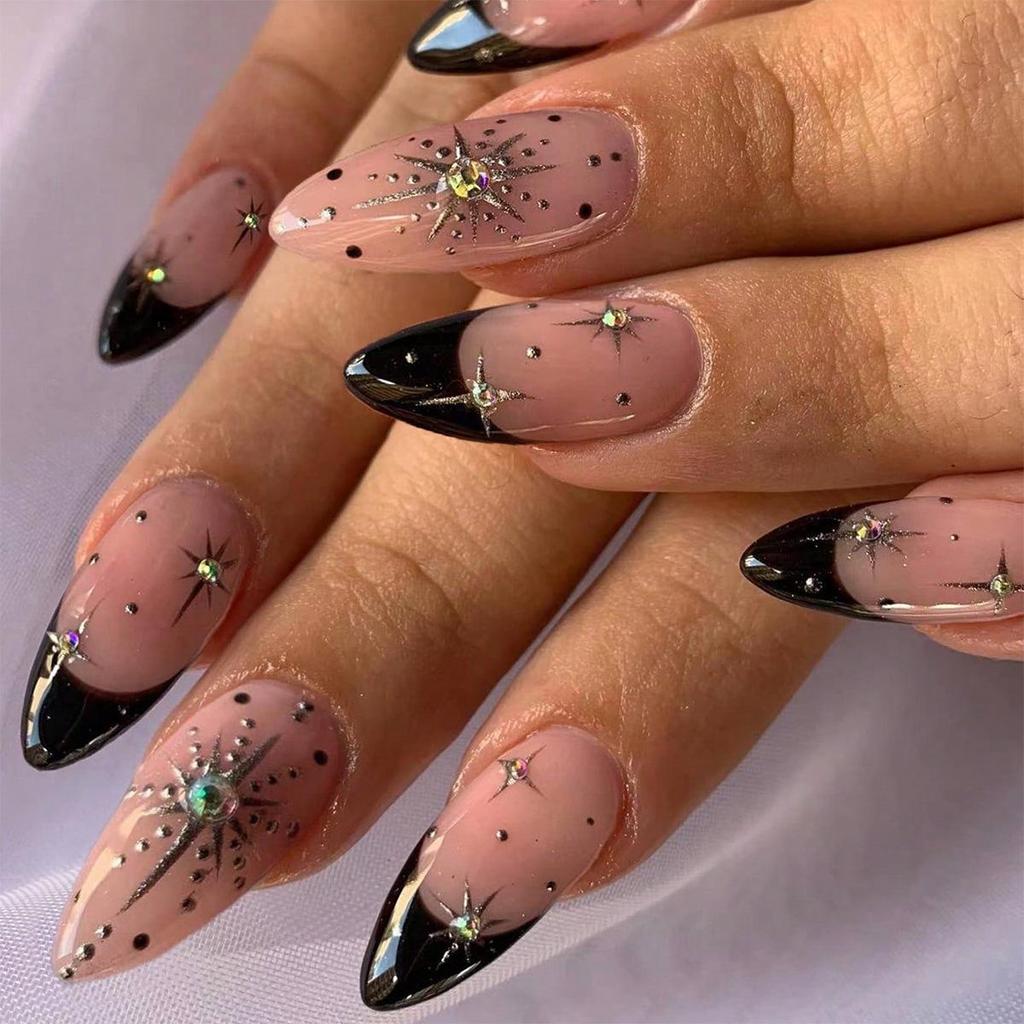 High-End French Almond Press-On Nails - Medium-Long, Stylish & Elegant