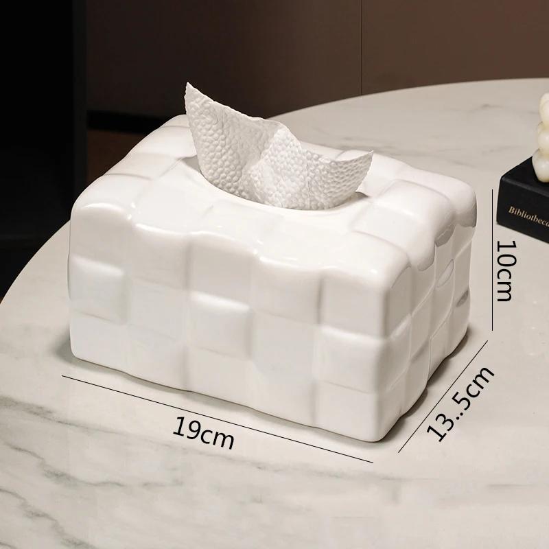 Creative Ceramic Tissue Box Napkin Paper Box Tissue Holder Tissue Case Dining Table Paper Box Home Decoration Accessories