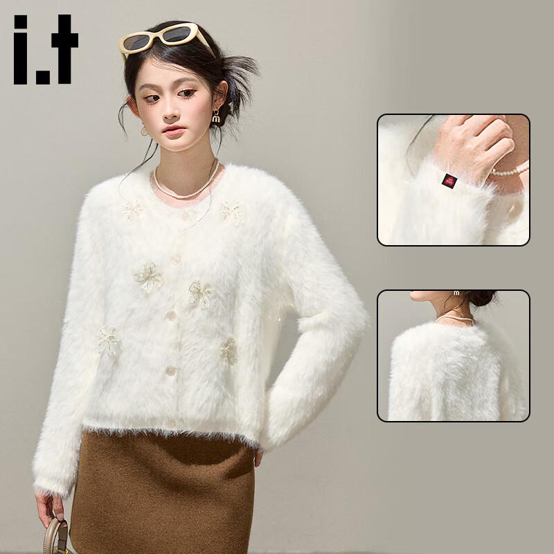 CHOCOOLATE Women's Bow-Knot Knit Cardigan