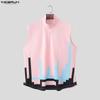 INCERUN Summer Oversized Men Sleeveless Print Casual Loose Tank Tops Vest