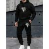 Autumn and winter street fashion casual 1-piece set European and American fashion 1D printing hooded sweater and sweatpants men