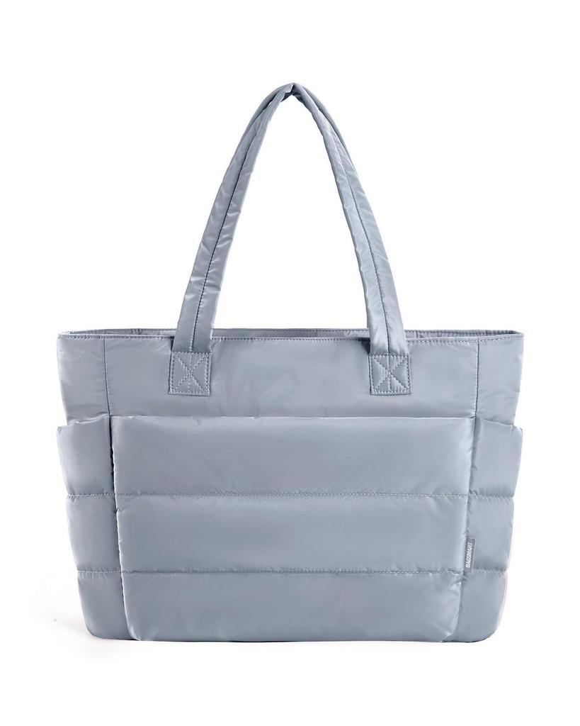 Large Quilted Cott Jacket Tote Bag, Lightweight, Spacious Handbag Shoulder Bags for Work, Travel & Yoga, Fitness, Daily Use