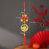 2027 Chinese New Year Goat Hanging Ornaments Gold Lucky Red Tassels Spring Festival Home Wall Decor