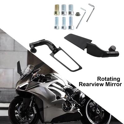 Regulowane uniwersalne lusterko motocyklowe obrotowe lusterko wsteczne zmodyfikowane skrzydło wiatrowe akcesoria motocyklowe 1 para