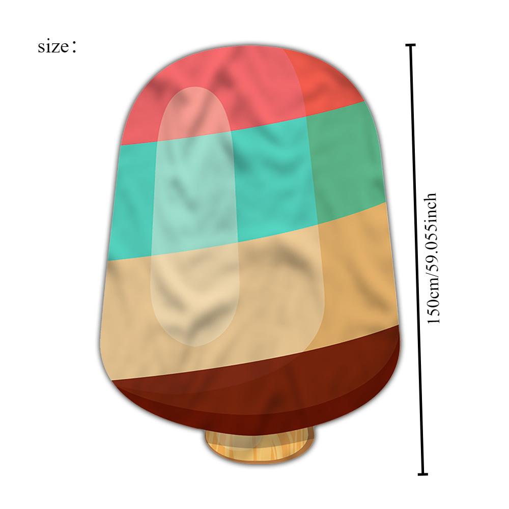 Sommer Eis am Stiel Form Strandtuch Regenbogen Dopamin Ultrafeines Faserhandtuch Stoff Strandkissen Schwimmen Badetuch Handtuch