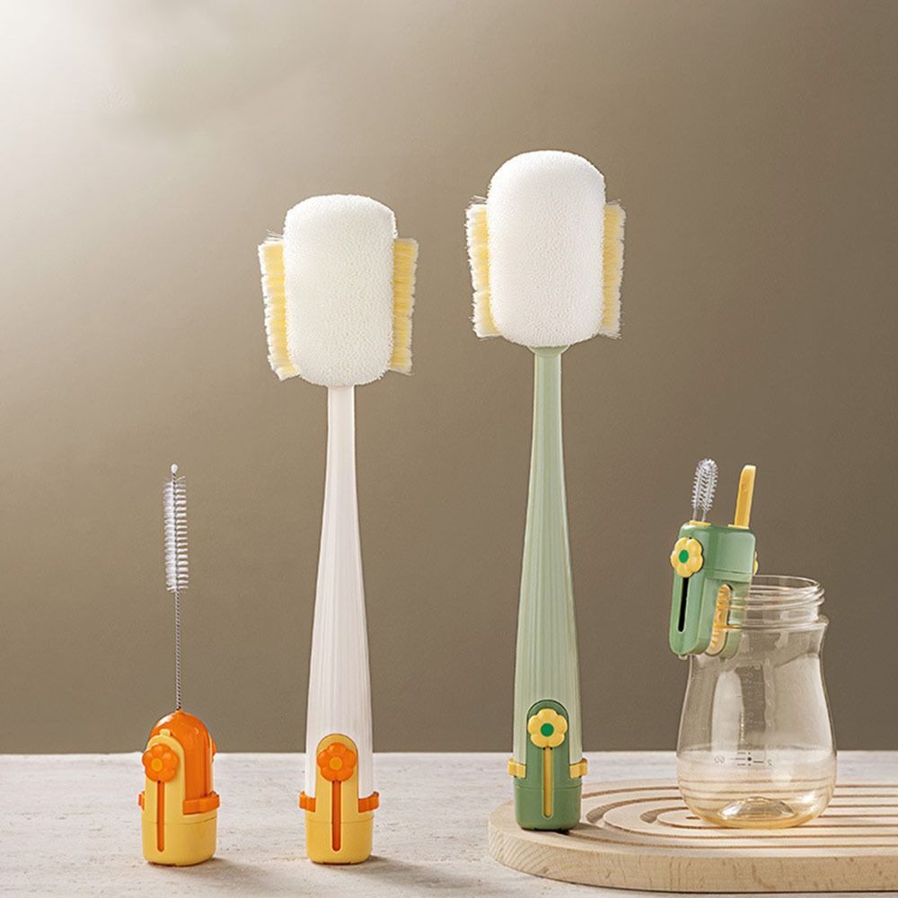 Five-In-One Bottle Cleaning Brush 360 Degrees Cup Lid Brush Multi-purpose Glass Cleaning Brush