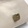 [Pre-Owned] Sylvie Gold Buckle Striped Web Leather Mini Tote Shoulder Crossbody Bag - Fair #BZGZ9L