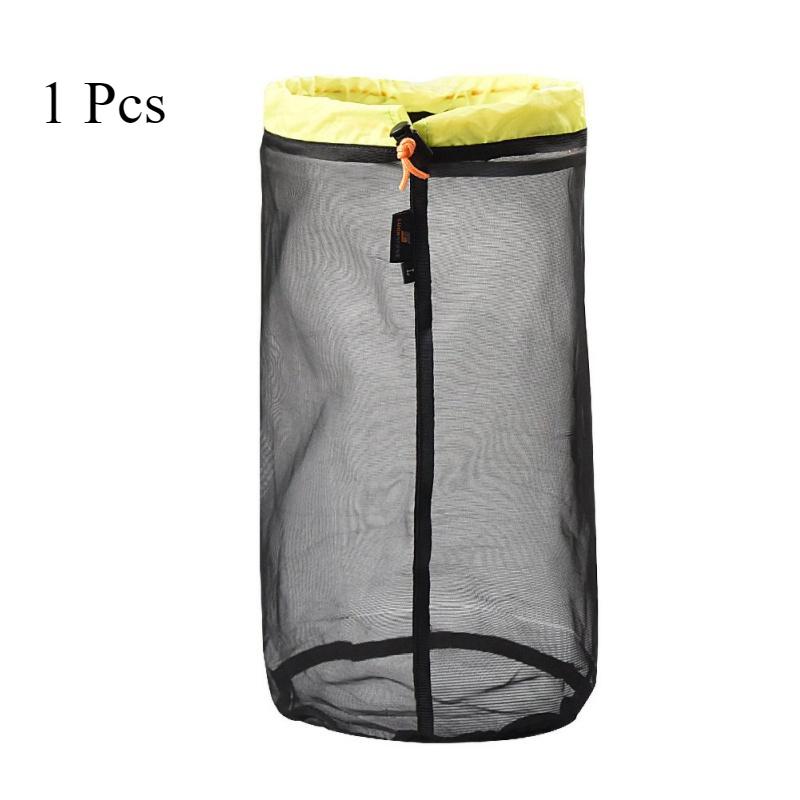 1Pcs Outdoor Ultralight Mesh Storage Bag For Sports Camping Drawstring Storage Pack Hiking Travel Tools Compression Bags