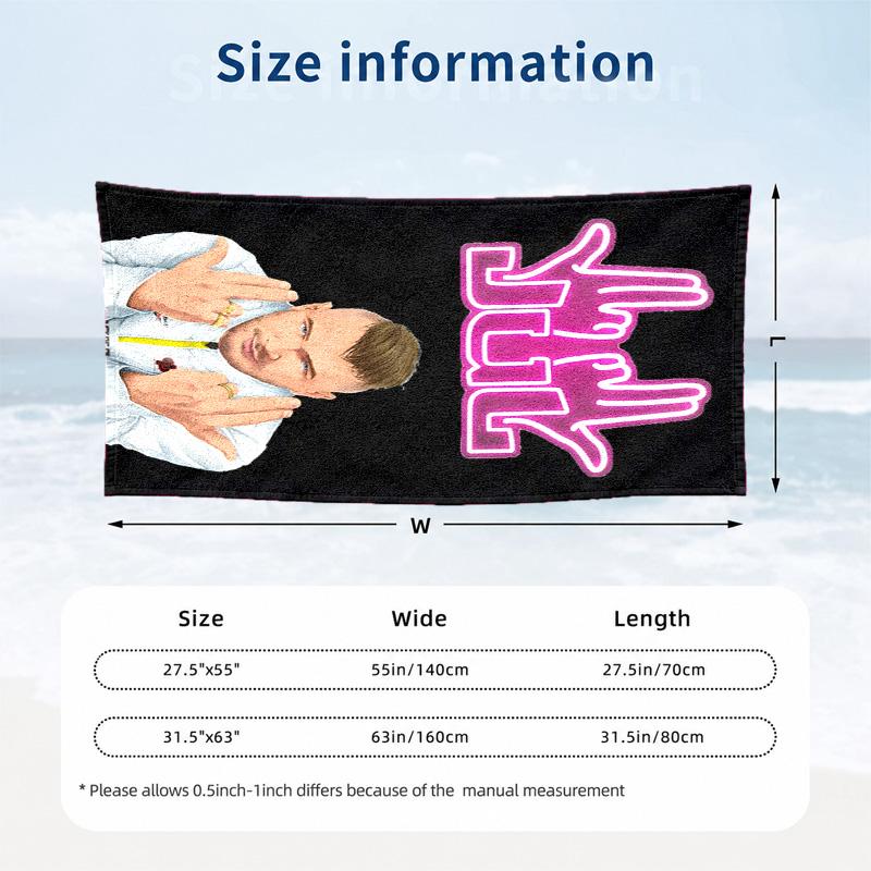 Jul Rapper Beach Towel Quick Dry Sand Free Lightweight Beach Towels for Travel Swimming Camping