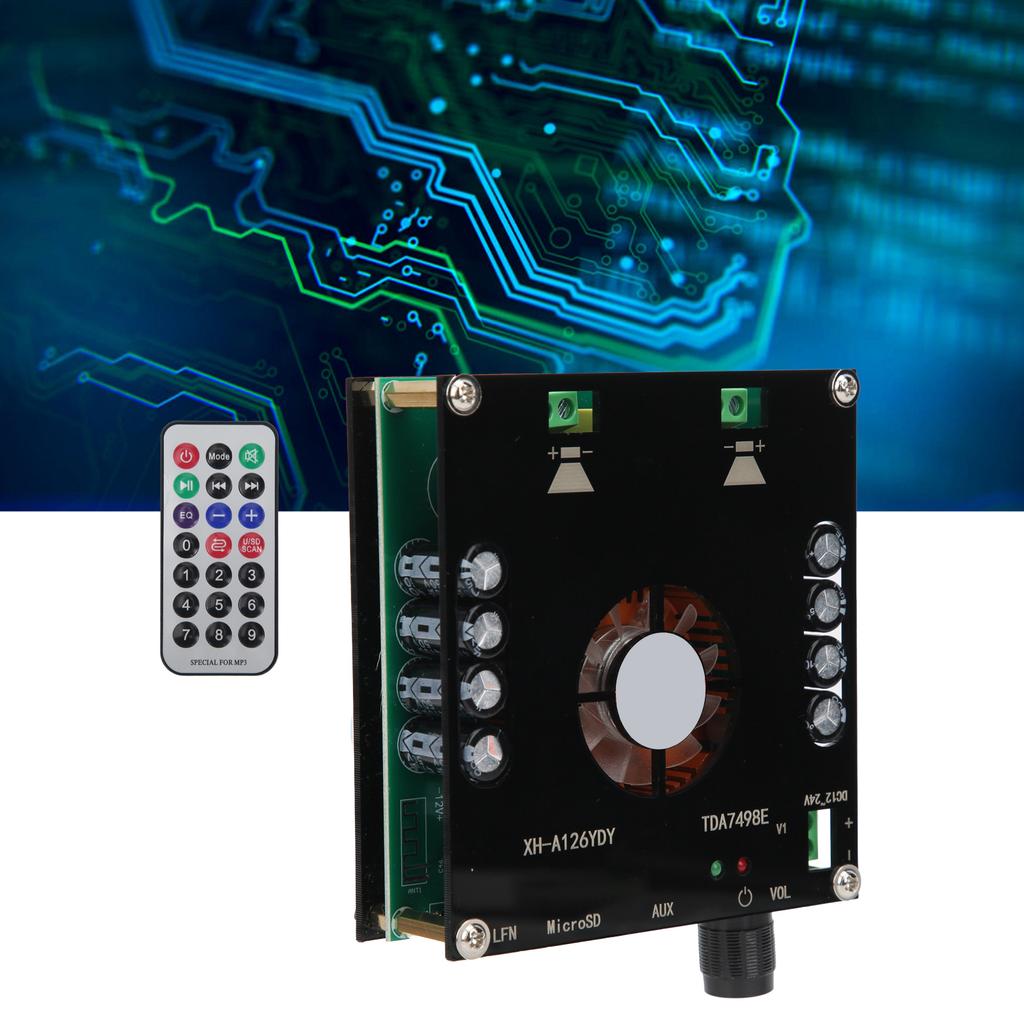 Bluetooth 5.0 Digitalverstärkerplatine 320W Hohe Ausgangsleistung Zwei Kanäle mit Fernbedienung