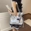 2026 Korean Style Quilted Diamond Chain Bucket Bag – Stylish Casual Underarm Accessory