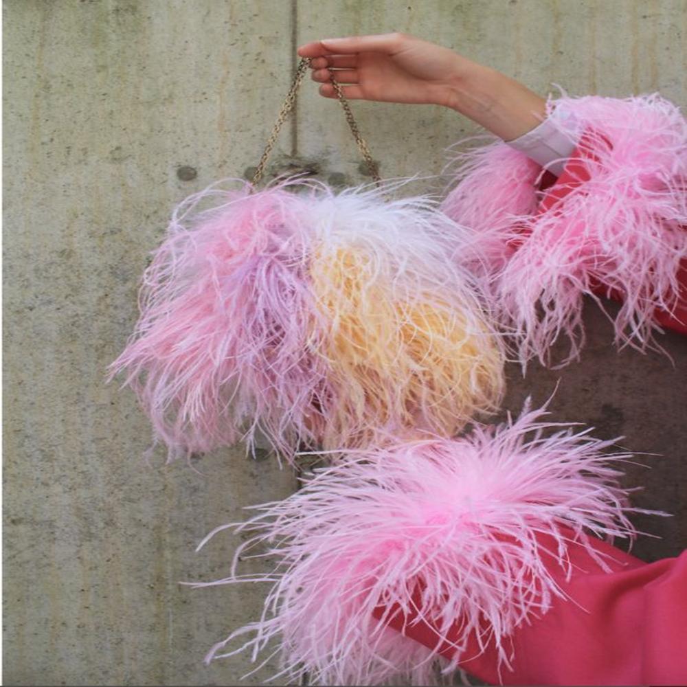 Nastro con Bordatura di Piume di Struzzo Azzurro FeatherLight Frange di Piume di Struzzo Vere per Abbigliamento da Festa Decorazioni per Cucito Piume Artigianato Fai da Te