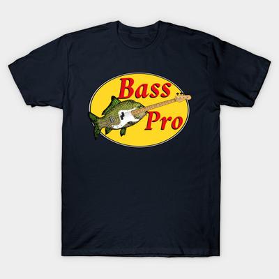 Asian Size Men Black Print T-shirt Bass Guitar Parody Musician Bassist 4 String Music Satire Shirt No-Cut Heat Transfer Print Cotton Tshirt