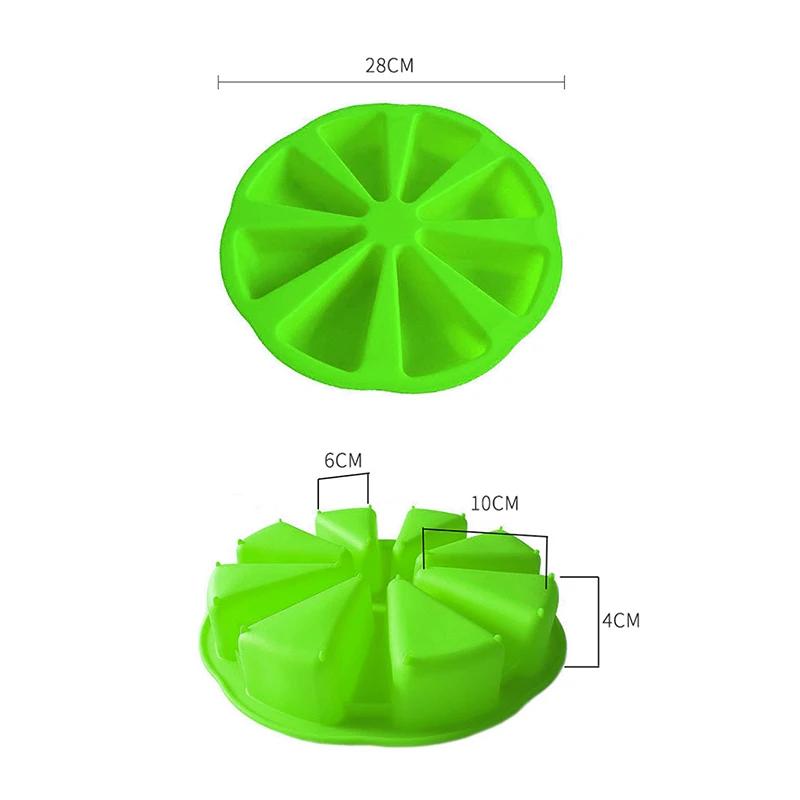 

Силиконовая форма для выпечки торта, 8 полостей, сделай сам, выпечка, кондитерские изделия, сковороды, инструменты, микроволновая печь, формы для выпечки, кухонные треугольные инструменты зелёный